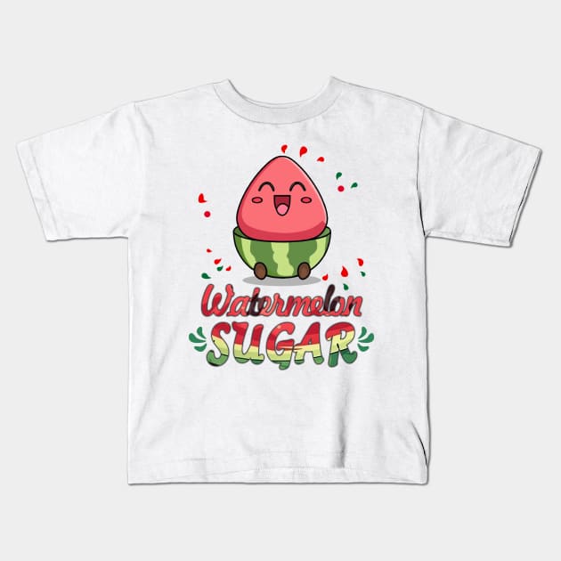 Watermelon Sugar Kids T-Shirt by RainasArt